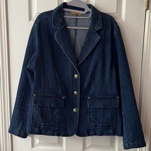 Seven 7 Luxe Stretch Denim Blazer Jacket Size 14/16?